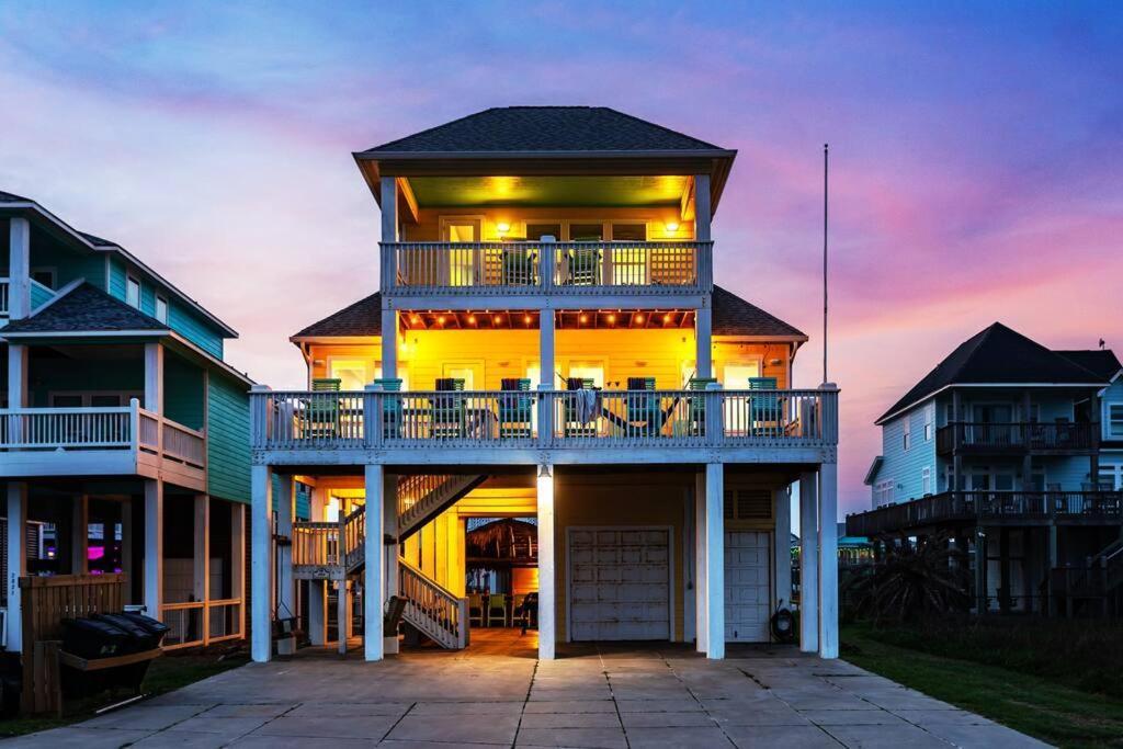 Beachfront*Spectacular View*4 Bd*Sleeps 14 Villa Bolivar Peninsula Buitenkant foto